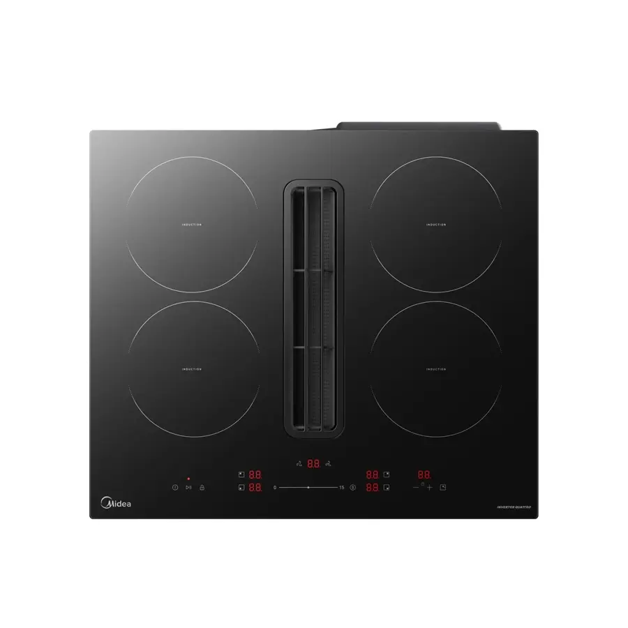 Midea MIH742FY18K0Y 4 Gözlü Entegre Aspiratörlü İndüksiyon Ocak