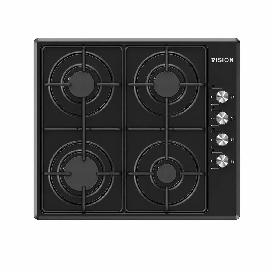 Vision VSN-VEO640-S 60 cm Siyah Emaye Ankastre Ocak