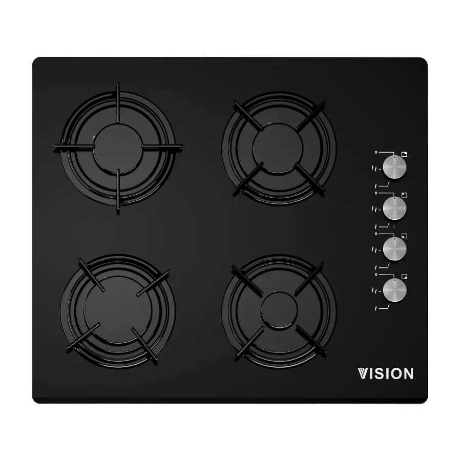 Vision VSN-VCO640-S 60 cm Siyah Cam Ankastre Ocak