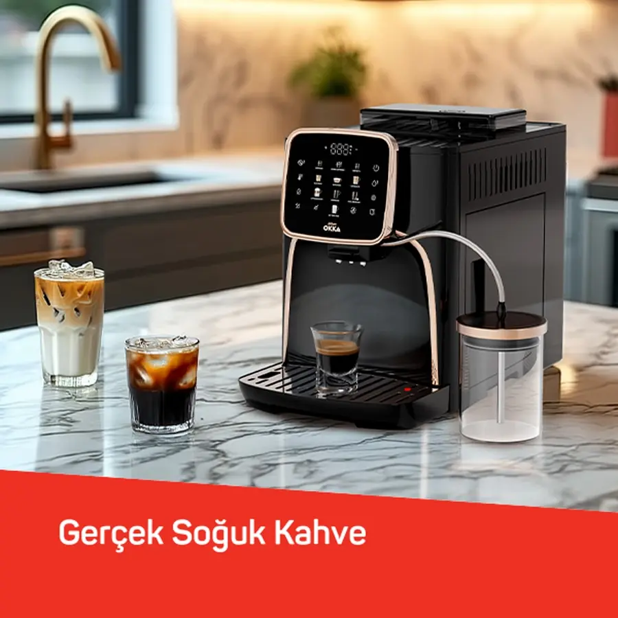 Arzum OK0028 OKKA Espresso Pro M Tam Otomatik Espresso Makinesi Siyah Bakır