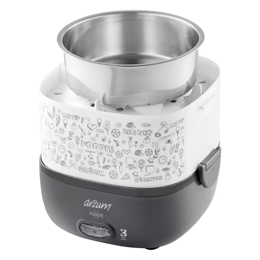 Arzum AR1073 Foodie Elektrikli Modern Sefer Tası Beyaz