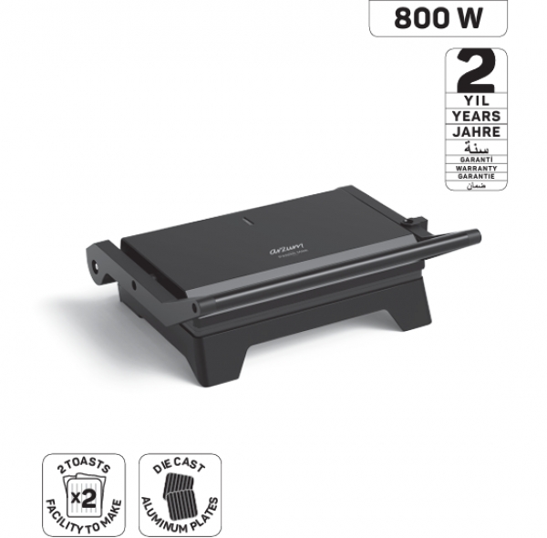 AR2084 Arzum Panini Tost Makinesi - Siyah