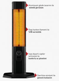 VN2000T - Karbon İnfrared Isıtıcı 2000W Soba
